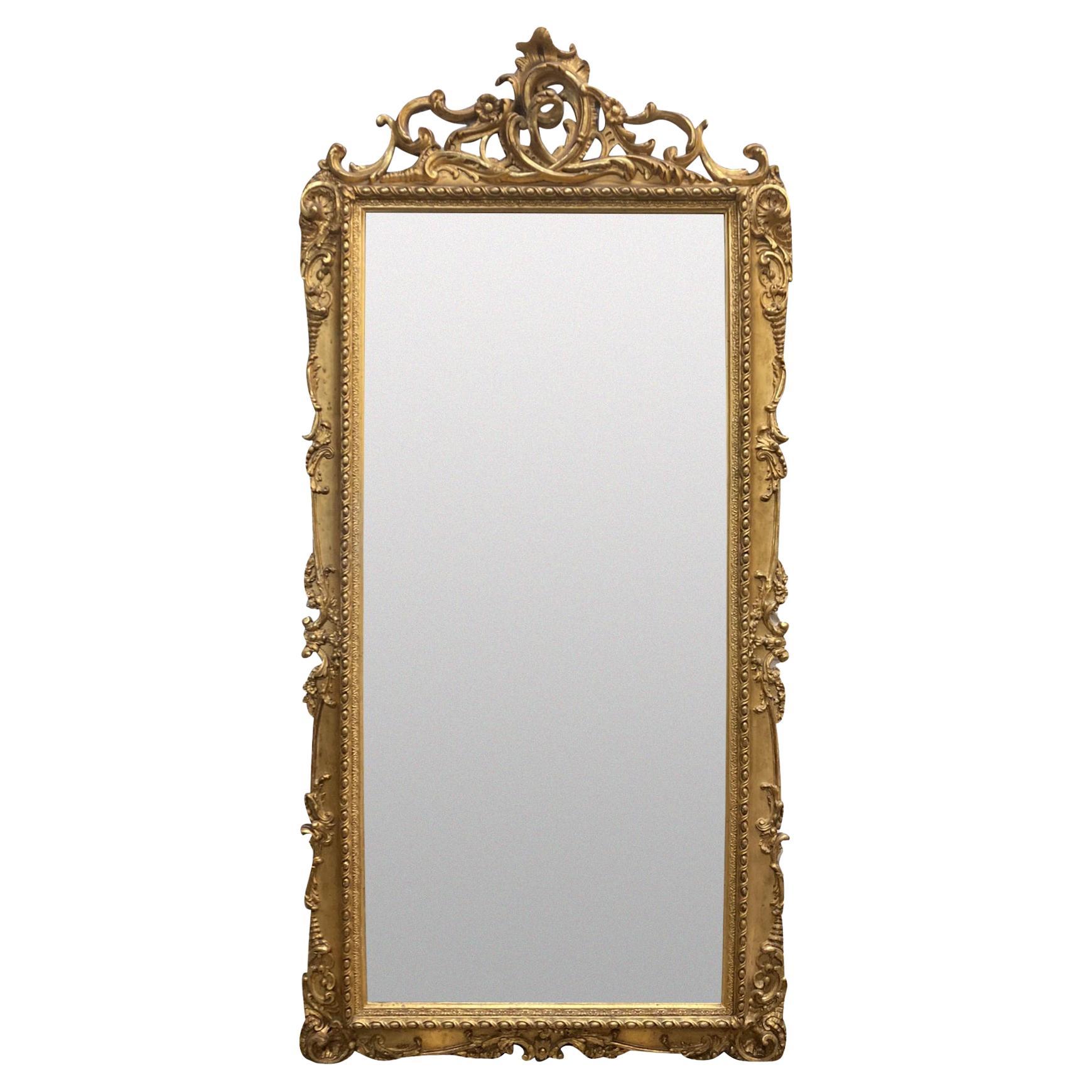 19th Century German Giltwood Pier Mirror