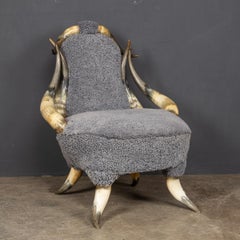 19th Century German Hall Bull Horn Chair, Black Forest, c.1880