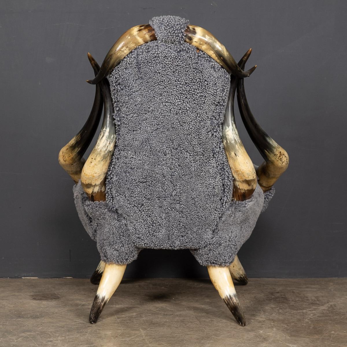 19th Century German Hall Bull Horn Chair, Black Forest, c.1880 For Sale 1
