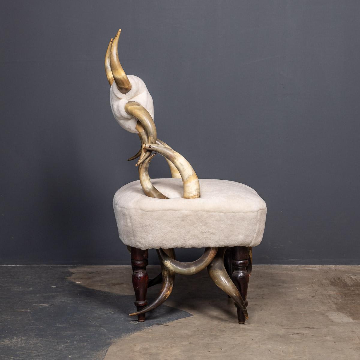 19th Century German Hall Bull Horn Chair, Black Forest c.1880 2