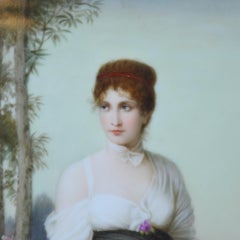 19th Century, German, Hand Painted Porcelain Plaque