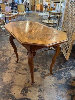 19th Century German Inlaid Walnut Table