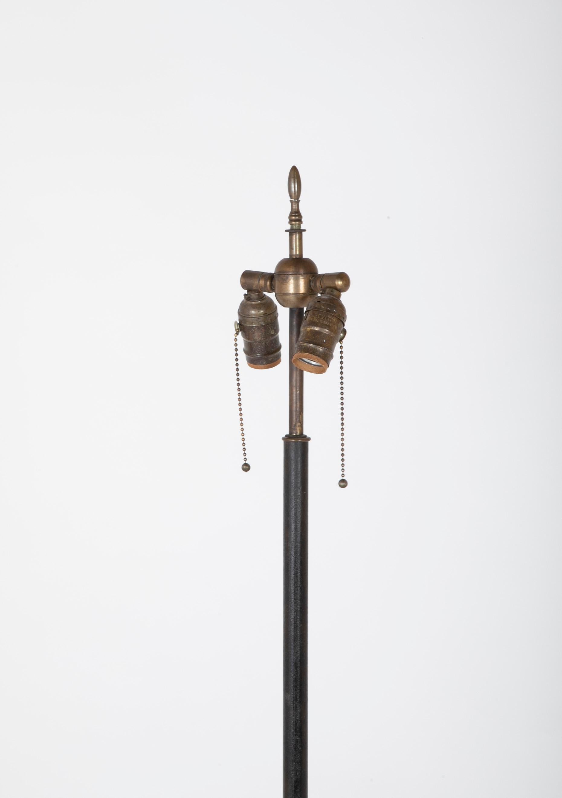 19th Century German Iron and Brass Standing Lamp 5