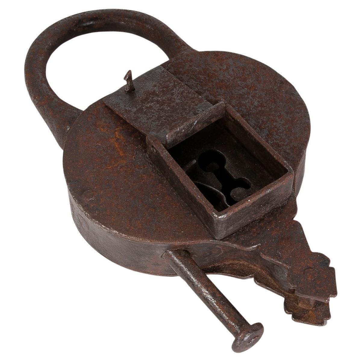 19th Century German Iron Padlock For Sale