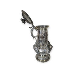 19th-Century German Jug with Inlaid Coins