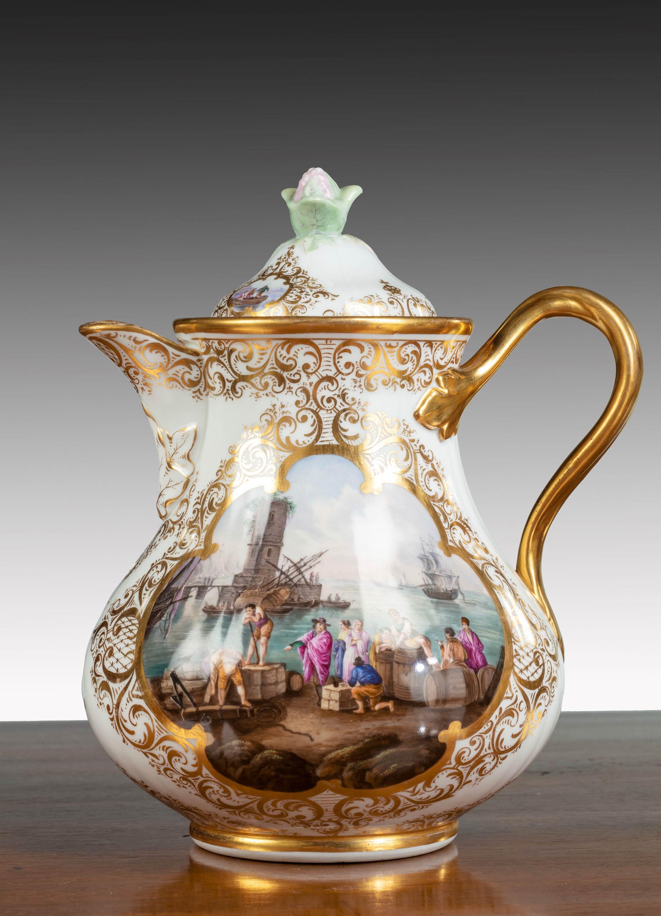 19th Century German KPM Porcelain Coffee and Tea Service 6