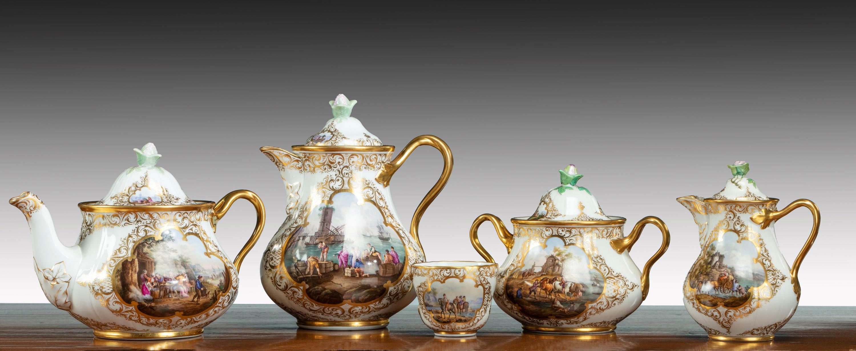 19th Century German KPM Porcelain Coffee and Tea Service 4