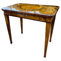 19th Century German Louis XVI Walnut Olive wood Table Inlay 1800