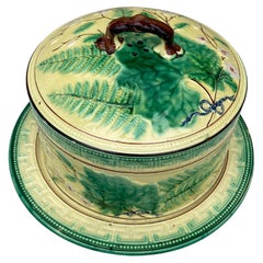 19th Century German Majolica Cheese Bell