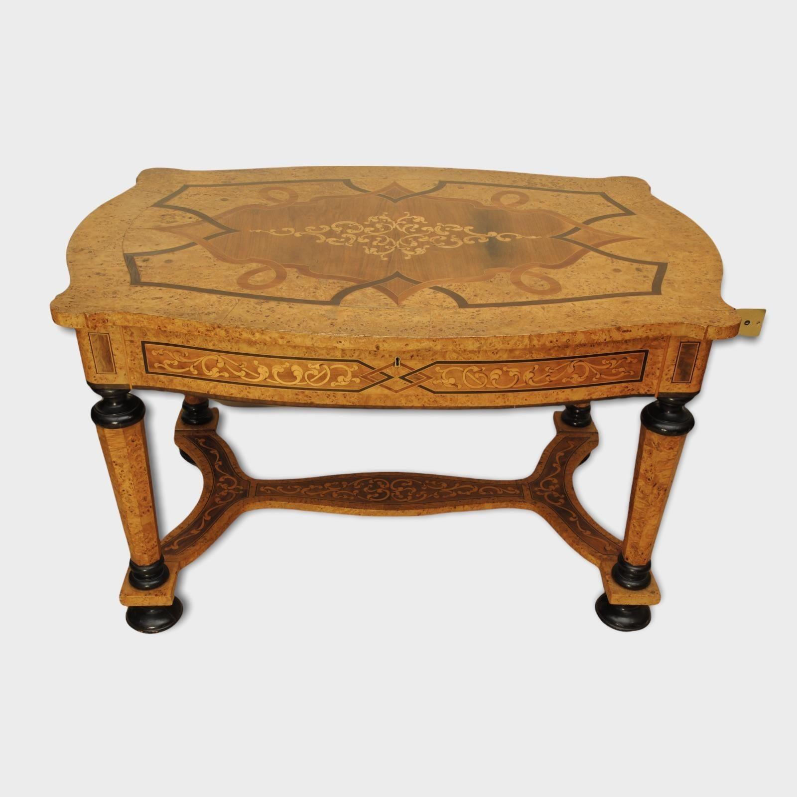 Inlay 19th Century German Marquetry Centre Table For Sale