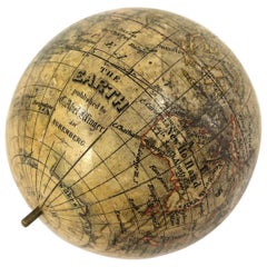 Antique 19th Century German Miniature Pocket Terrestrial Globe