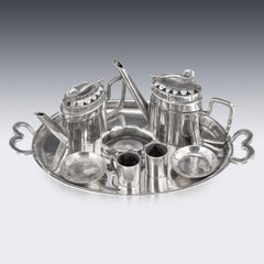 19th Century German Miniature Silver Tea & Coffee Service, c.1860