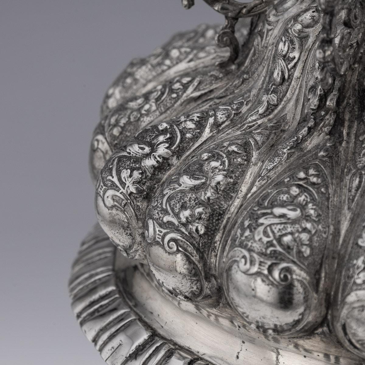 19th Century German Monumental Solid Silver Tankard, Neresheimer, Hanau c.1890 For Sale 6