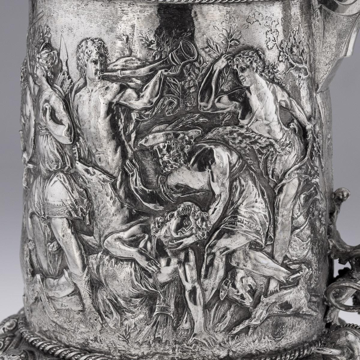 19th Century German Monumental Solid Silver Tankard, Neresheimer, Hanau c.1890 For Sale 9