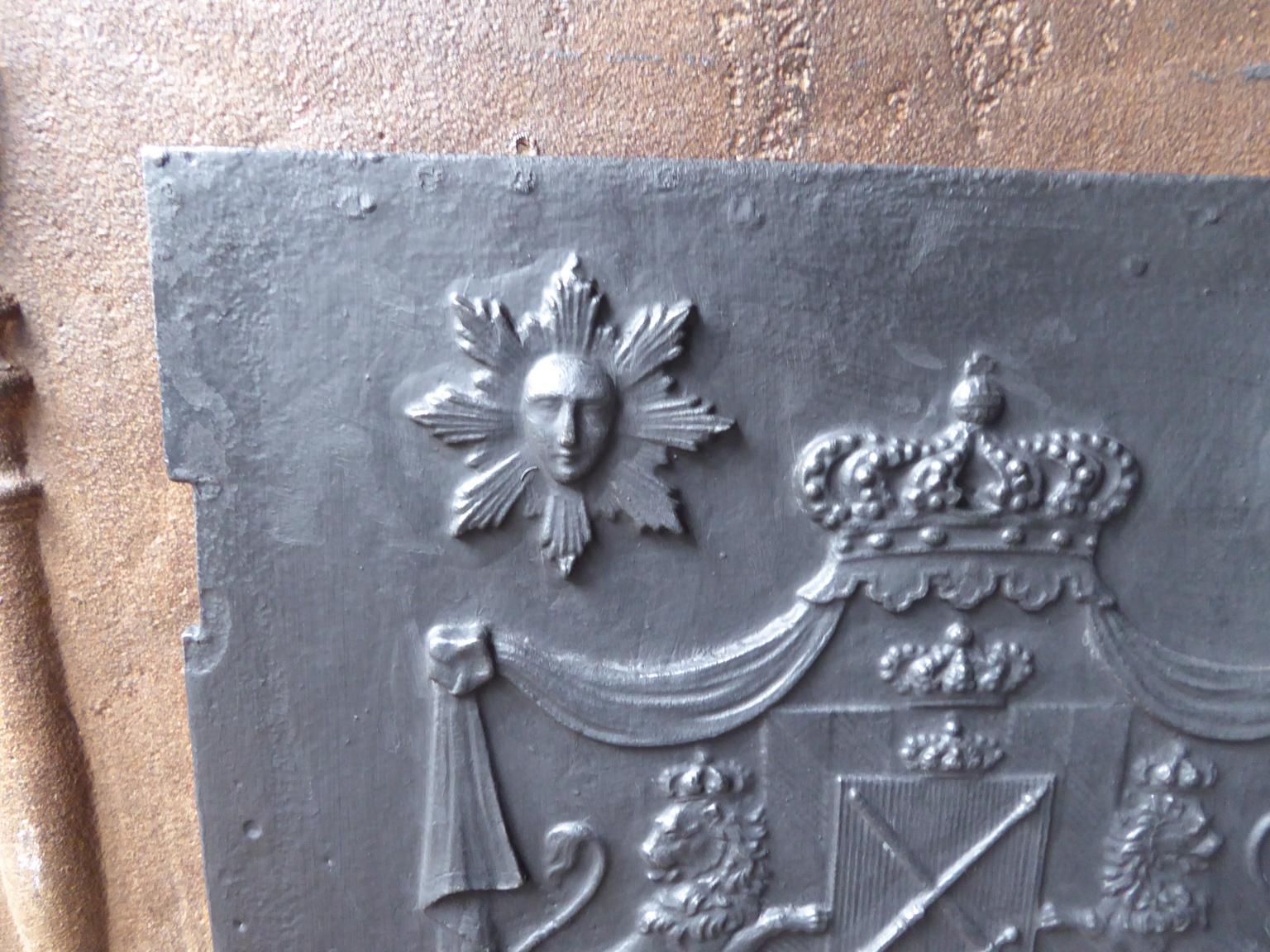 Cast 19th Century German Napoleon III 'Coat of Arms' Fireback