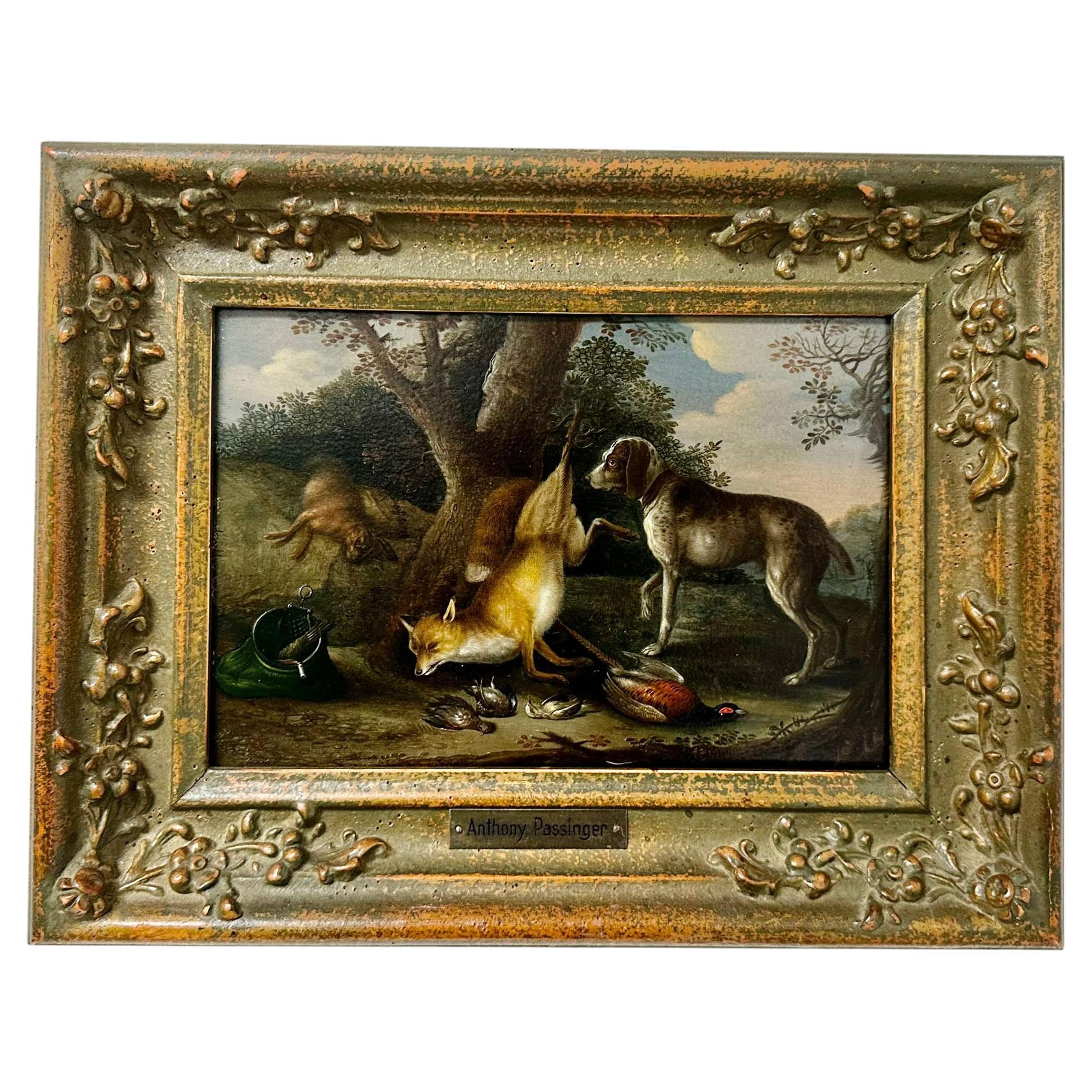 19th Century German Oil Painting  For Sale