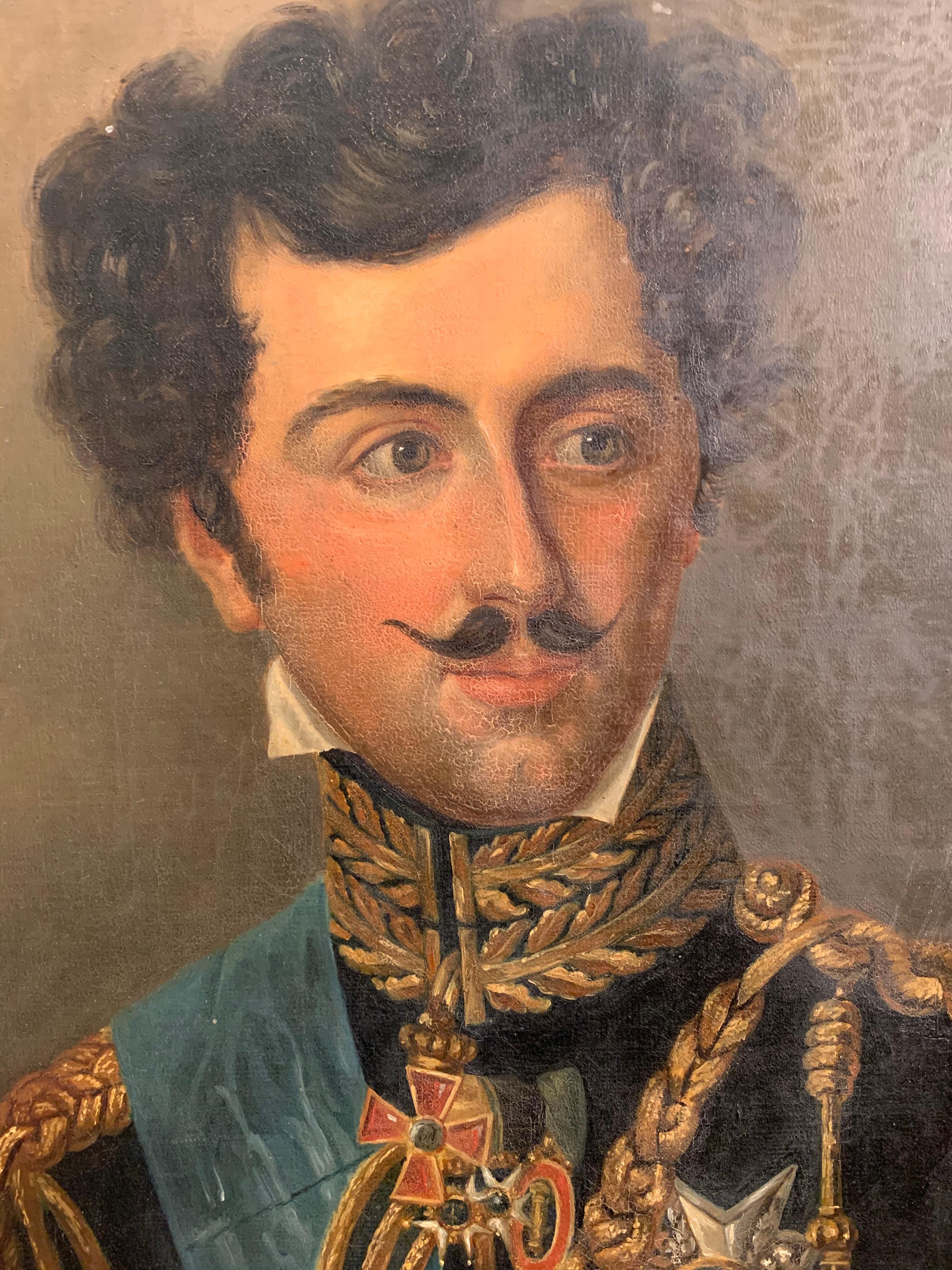 19th Century German Oil Painting, High Ranking Officer/Gentleman in Gilt Frame 1