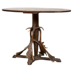 Antique 19th Century German Or Swiss Black Forest Occasional Table, c.1890