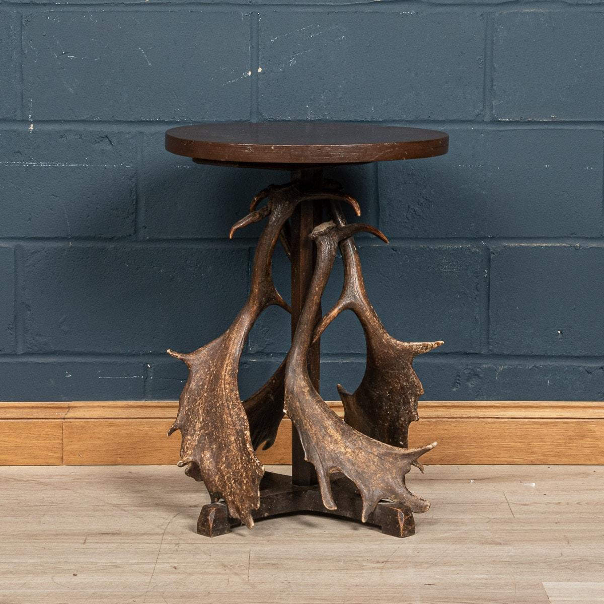 Pine 19th Century German Or Swiss Black Forest Side Table, c.1890