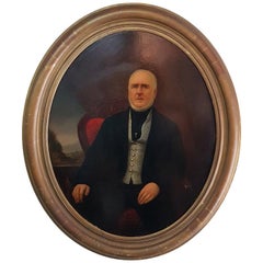 19th Century German Oval Shaped Portrait by P.A. Balmakers
