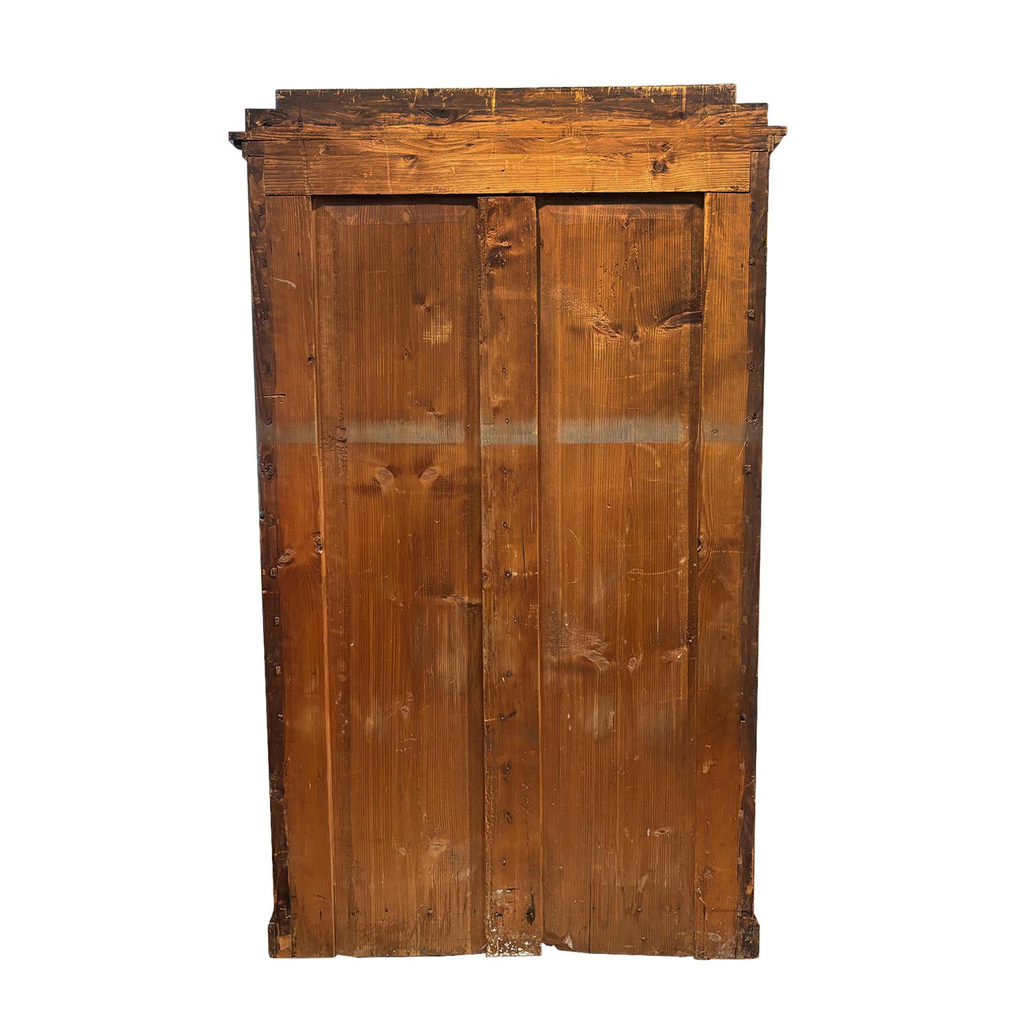 19th Century German Pair of Antique Biedermeier Cherrywood Display Cabinets For Sale 12