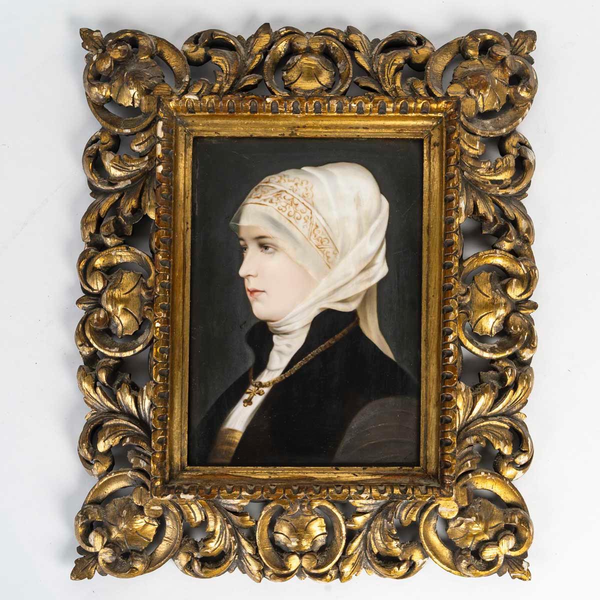Belle Époque 19th Century German Pair of Hand-painted Porcelain Plaques, attributed to KPM For Sale