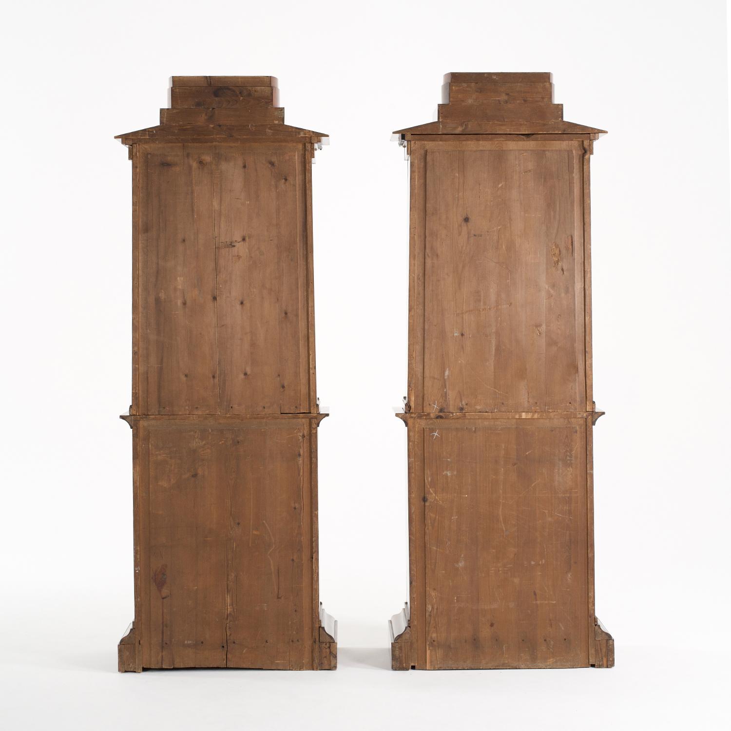 19th Century German Biedermeier Pair of Mahogany Bookcase, Library Cabinets For Sale 1
