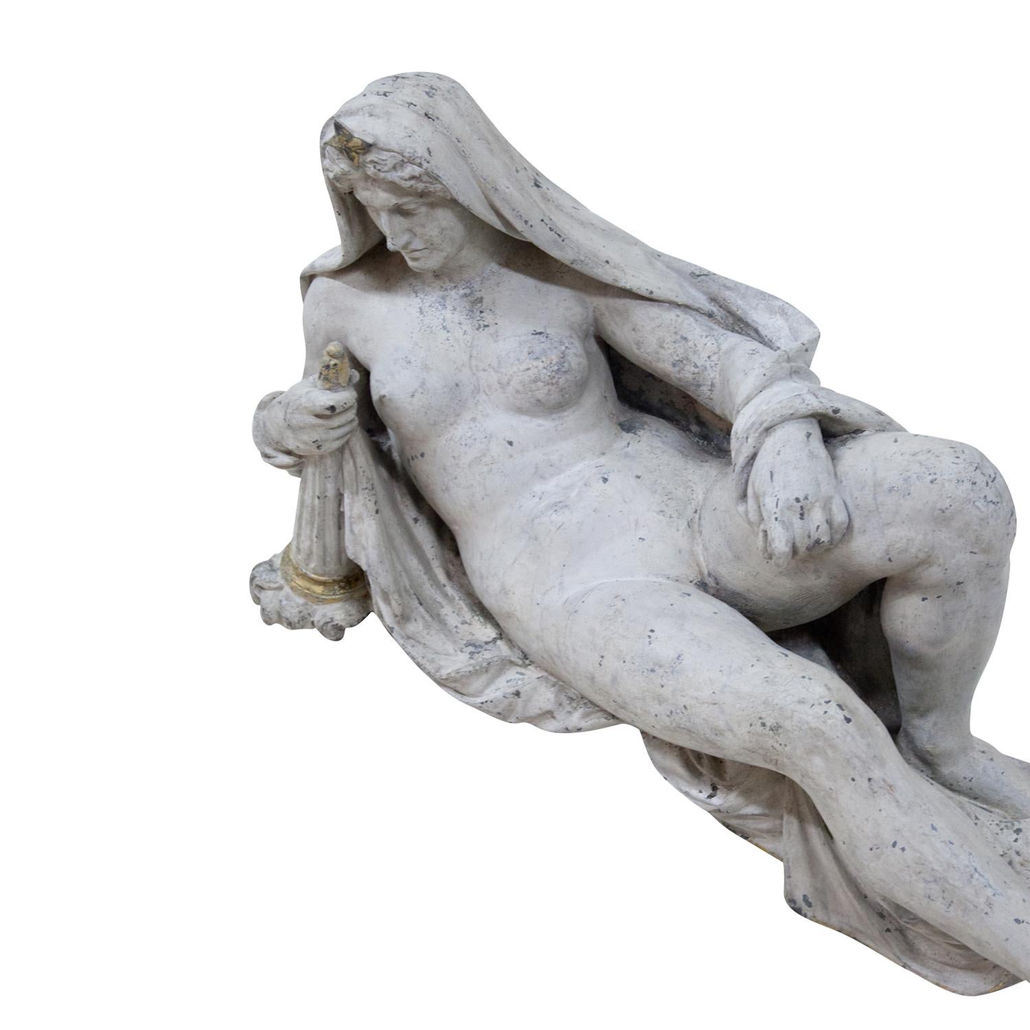 Pareja de esculturas alemanas del siglo XIX en zinc de Philipp Konrad Moritz Geiss en venta 5