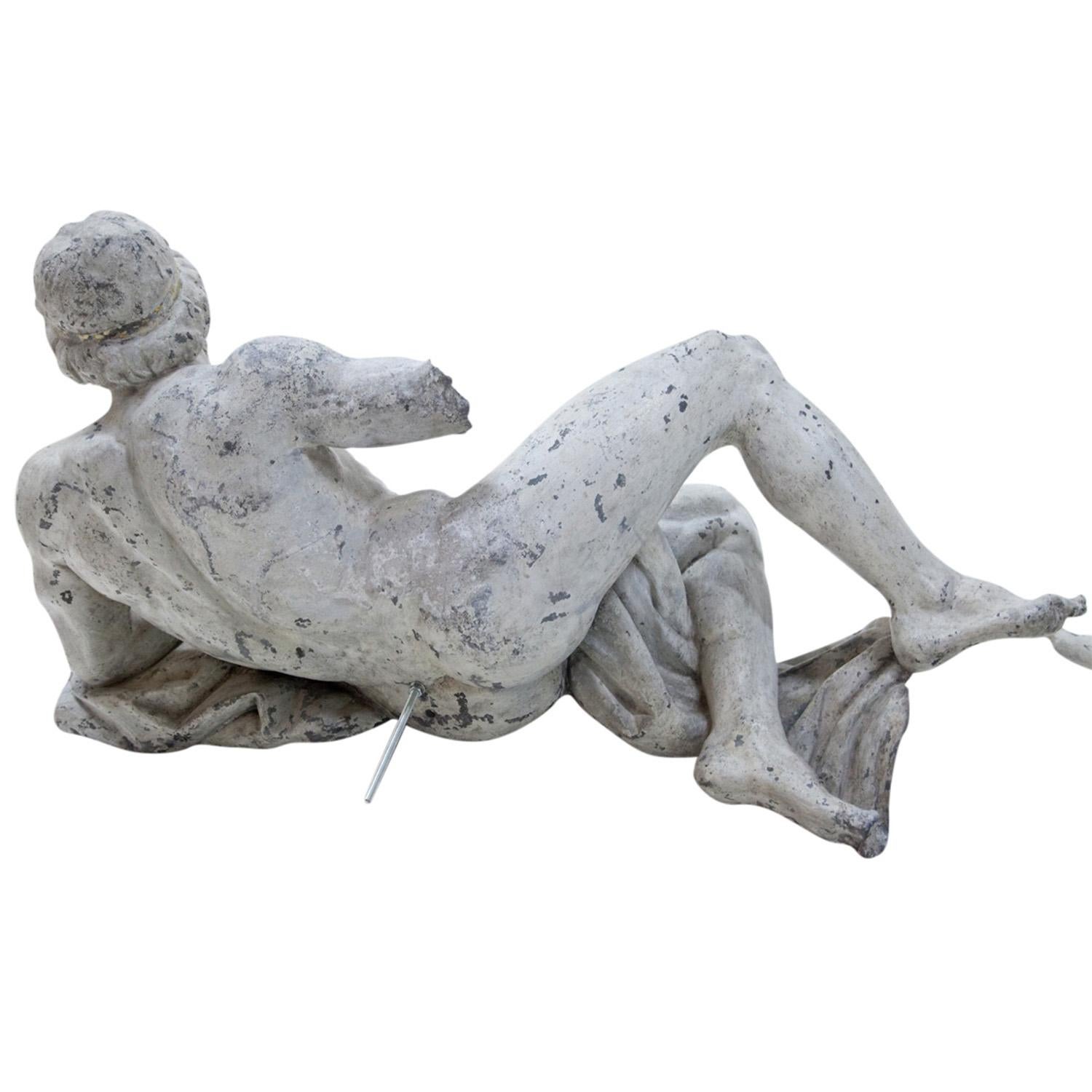 Pareja de esculturas alemanas del siglo XIX en zinc de Philipp Konrad Moritz Geiss en venta 6