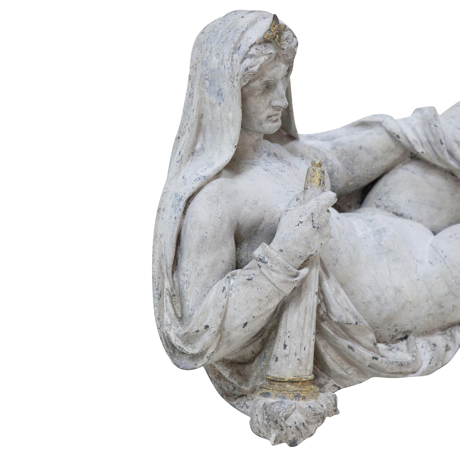 Pareja de esculturas alemanas del siglo XIX en zinc de Philipp Konrad Moritz Geiss en venta 9