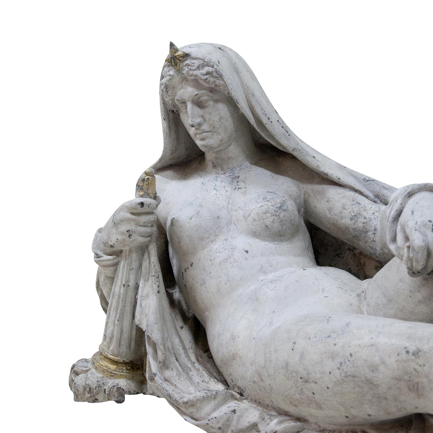 Pareja de esculturas alemanas del siglo XIX en zinc de Philipp Konrad Moritz Geiss en venta 11