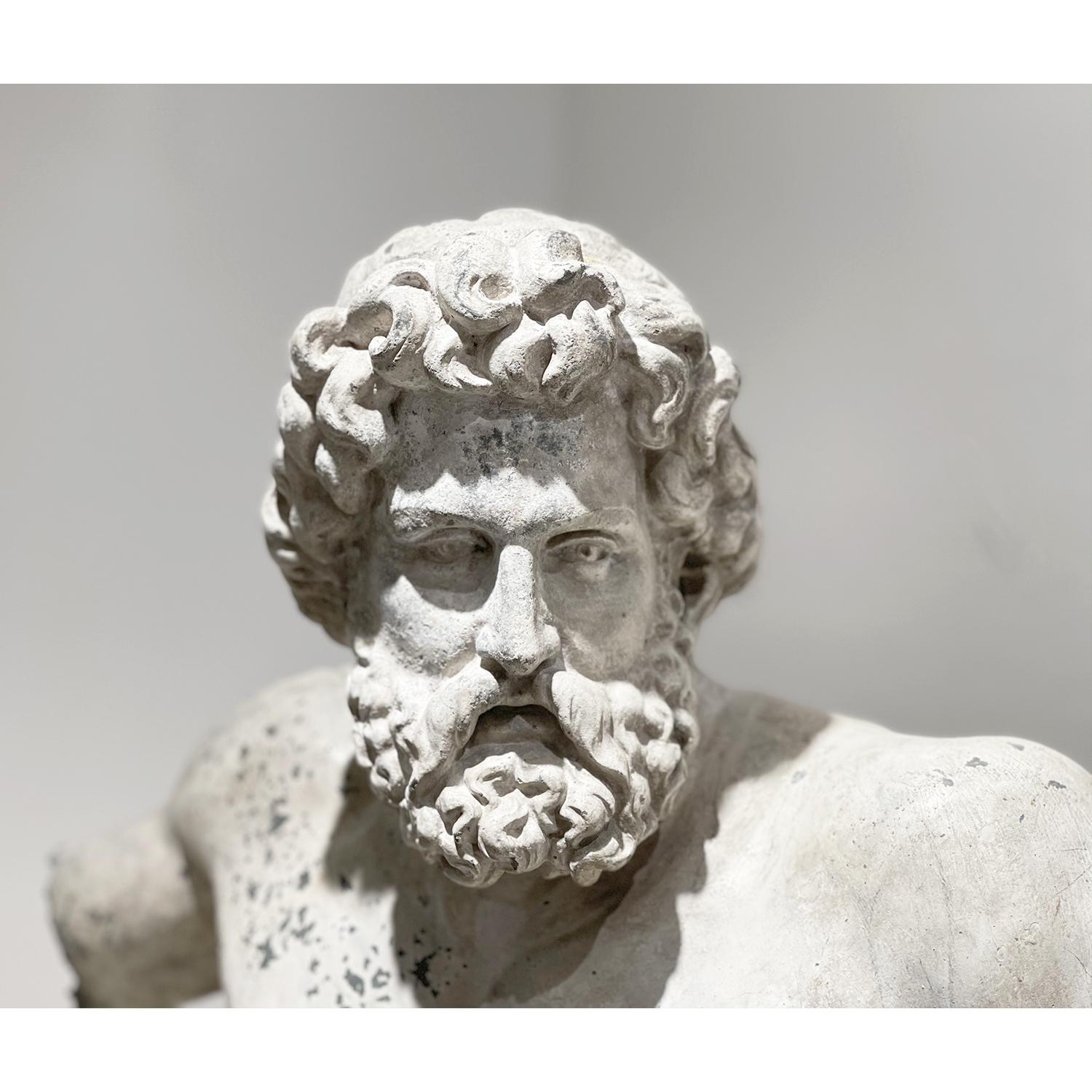 Pareja de esculturas alemanas del siglo XIX en zinc de Philipp Konrad Moritz Geiss Metal en venta