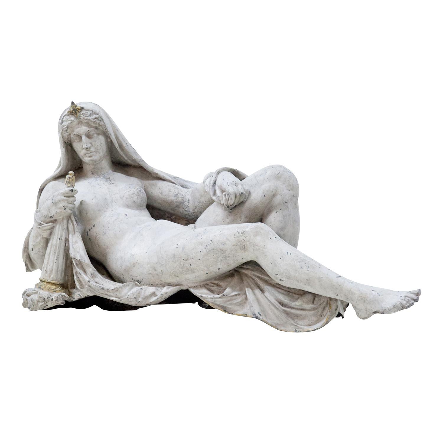 Pareja de esculturas alemanas del siglo XIX en zinc de Philipp Konrad Moritz Geiss en venta 3