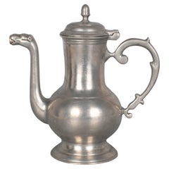 19th Century German Pewter Lidded Pot