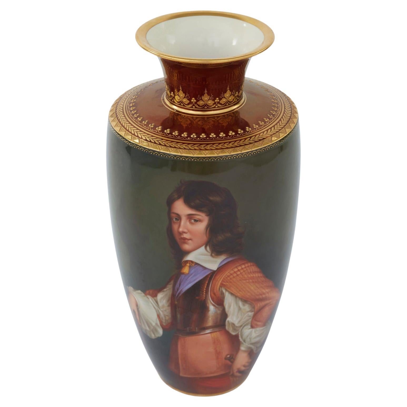 Deutsches Porzellan des 19. Jahrhunderts Dekoratives Stück / Vase 