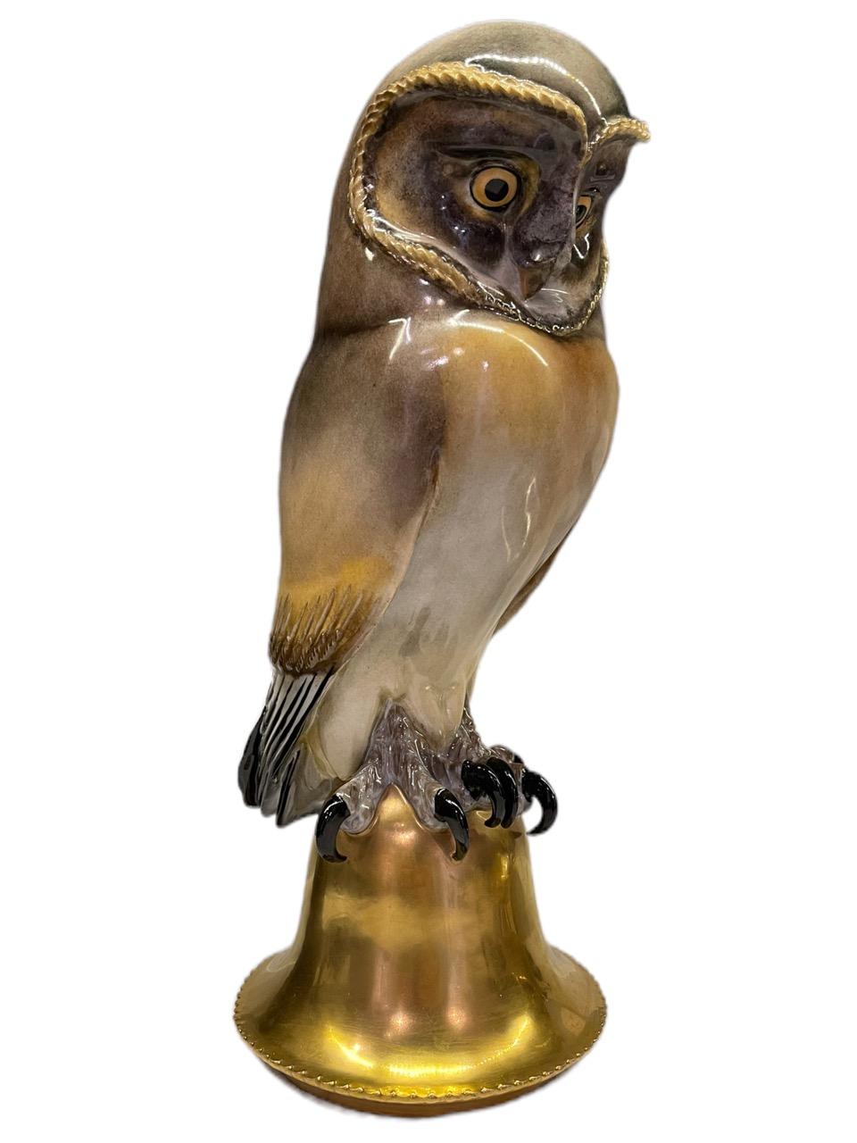 19th Century German Porcelain Owl Figure, by Meissen 1