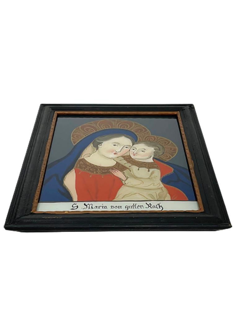 19th Century German Religious Reverse Glass Painting 5