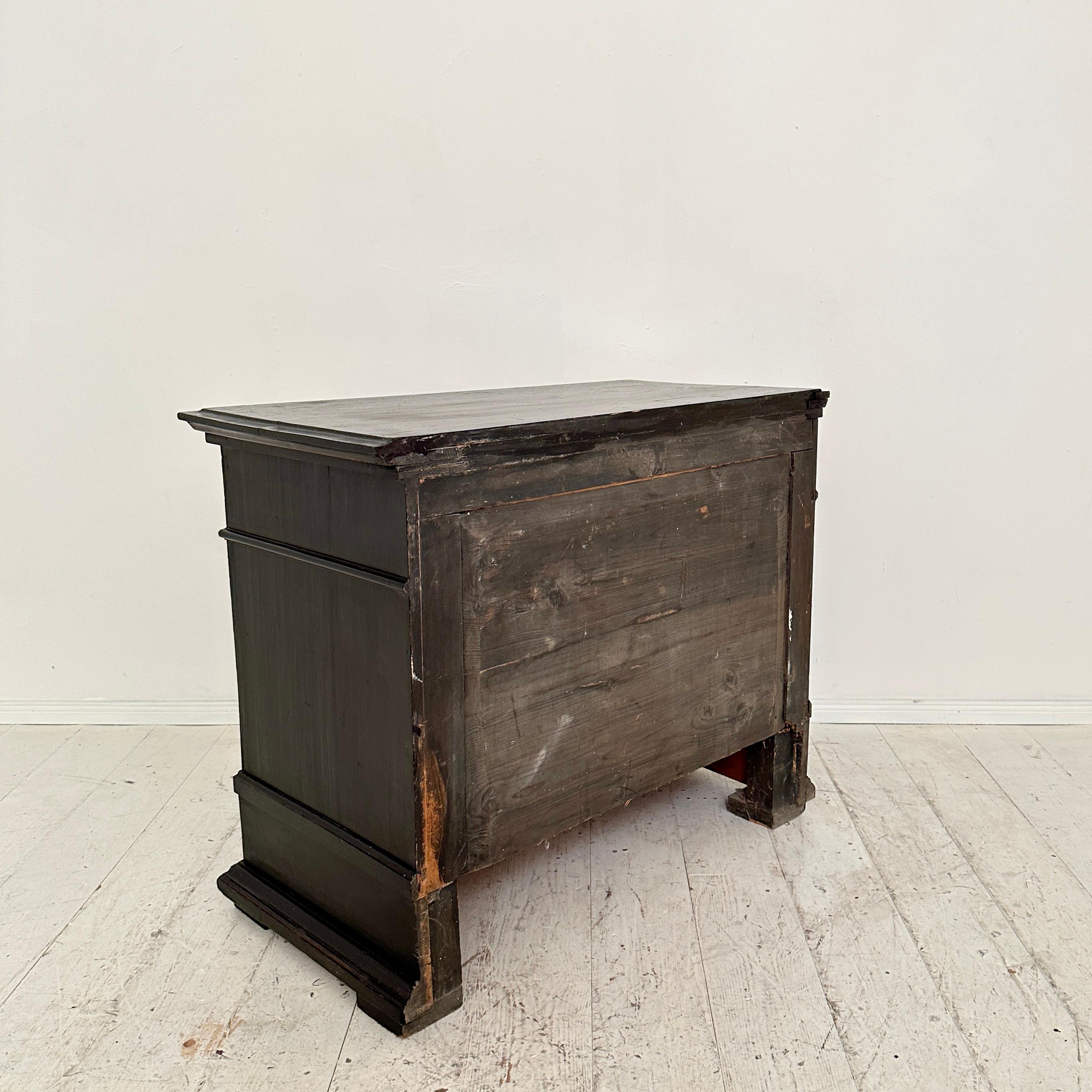 19th Century German Renaissance-Style Chest of Drawers in Black, around 1880 For Sale 6