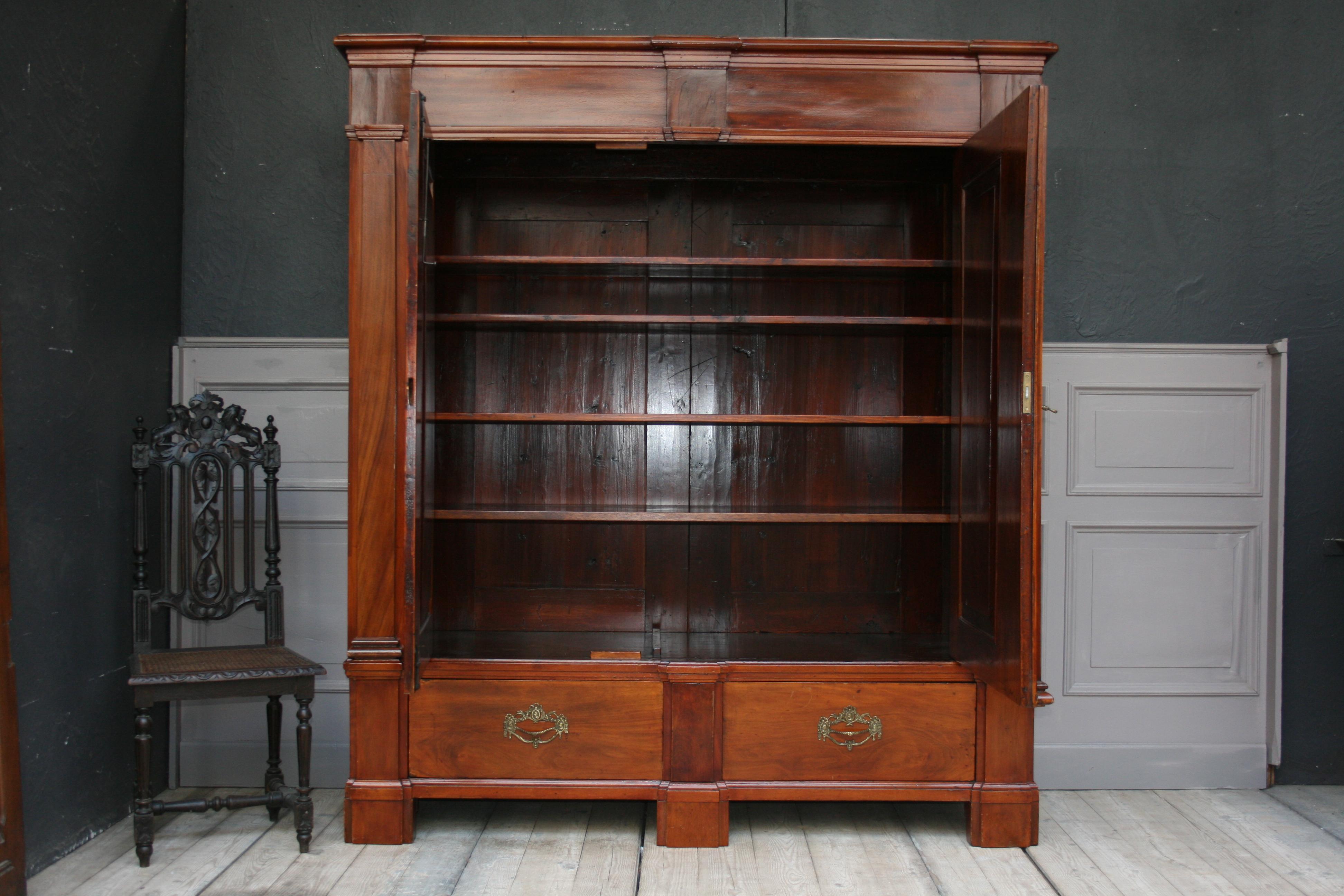 Biedermeier 19th Century German Rhineland Area Cherry Veneer Cabinet