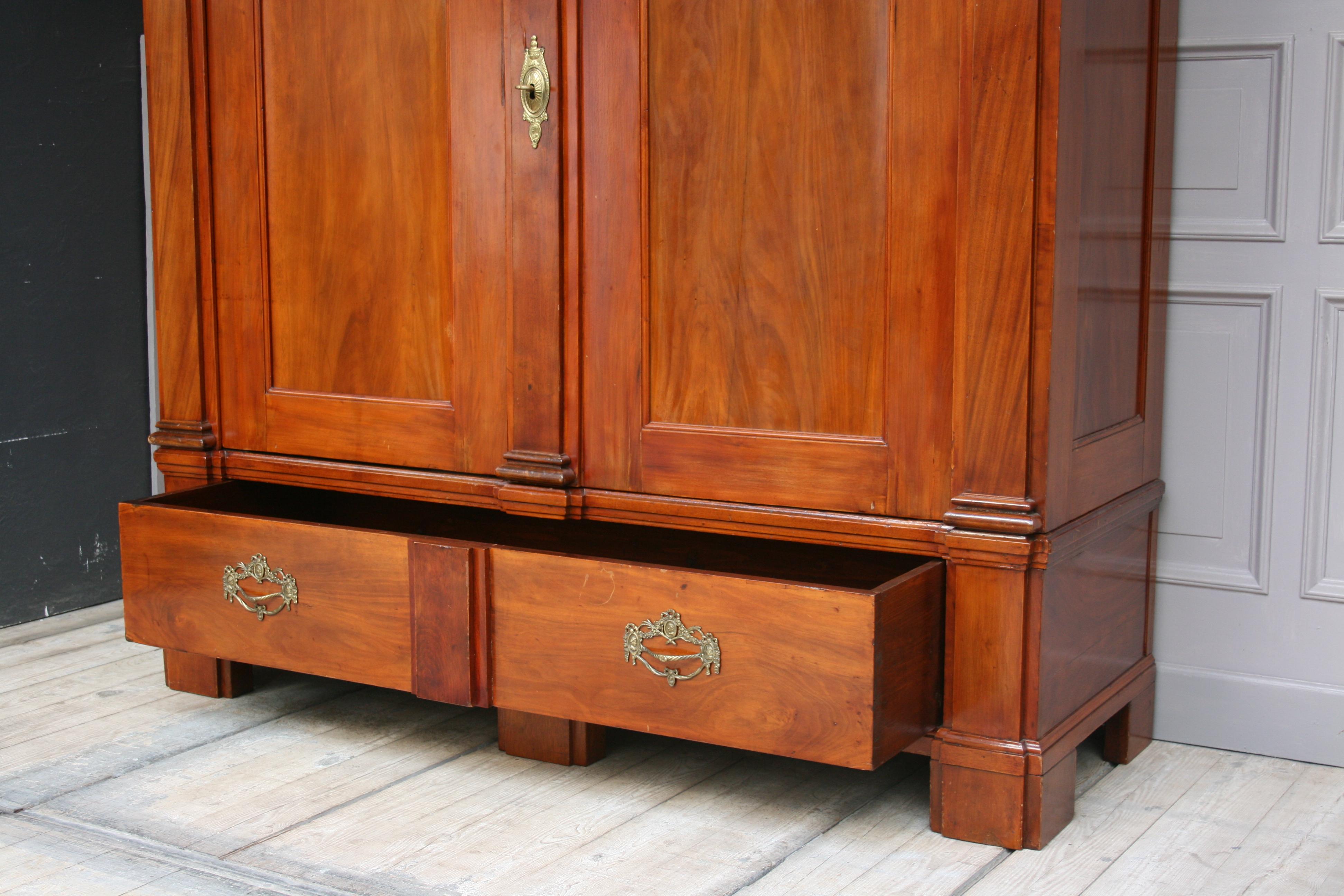 19th Century German Rhineland Area Cherry Veneer Cabinet 2