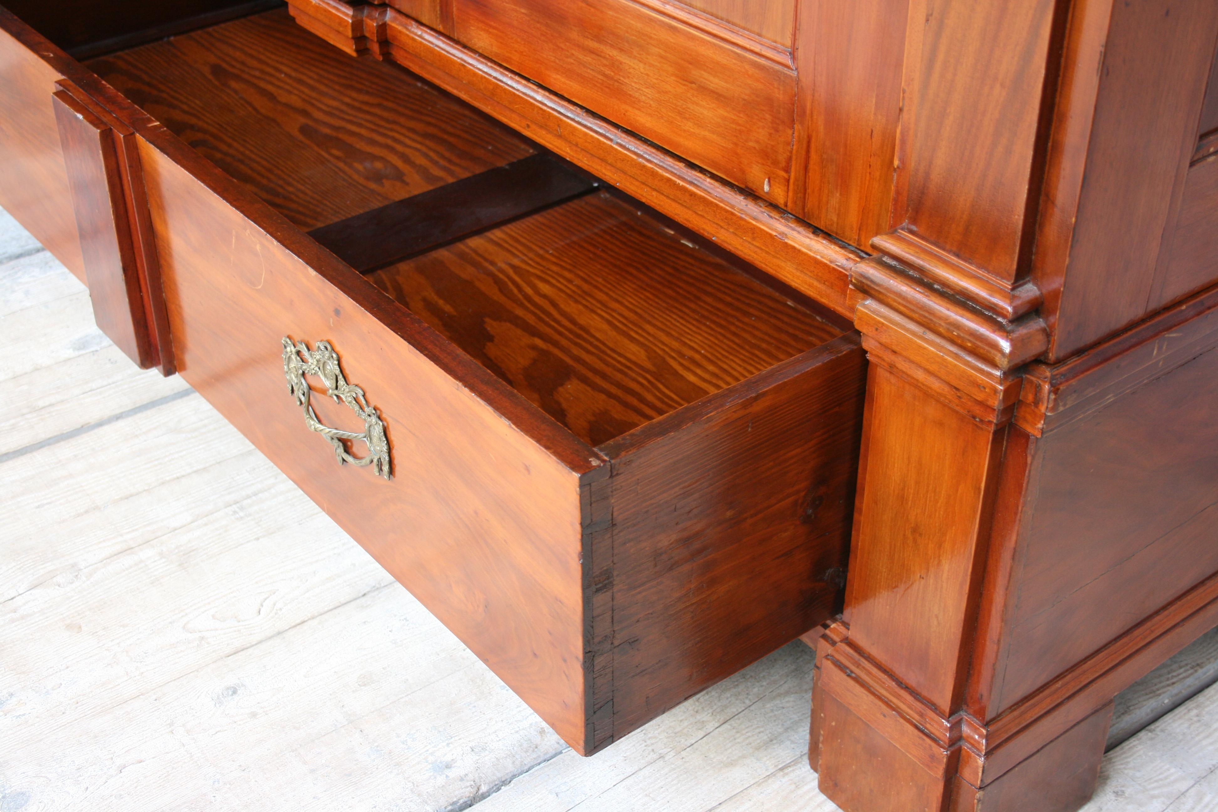 19th Century German Rhineland Area Cherry Veneer Cabinet 3