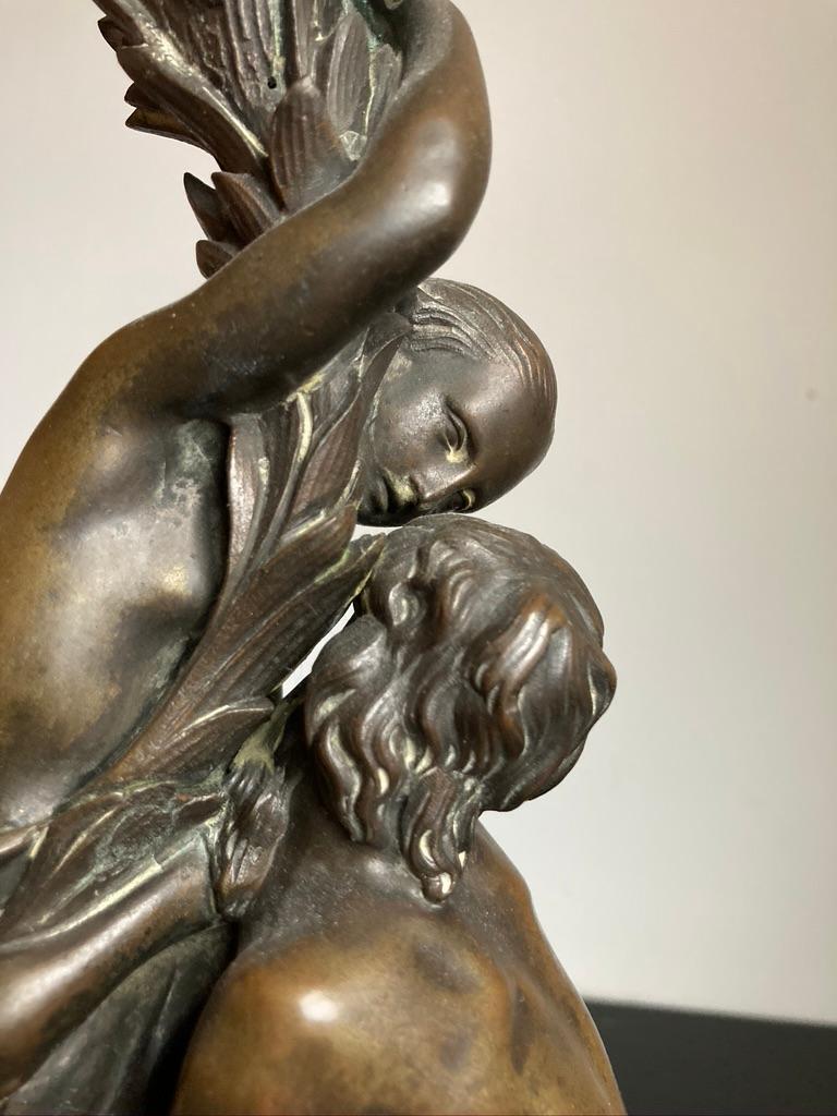 Groupe de bronzes romantiques allemands du 19ème siècle en vente 3