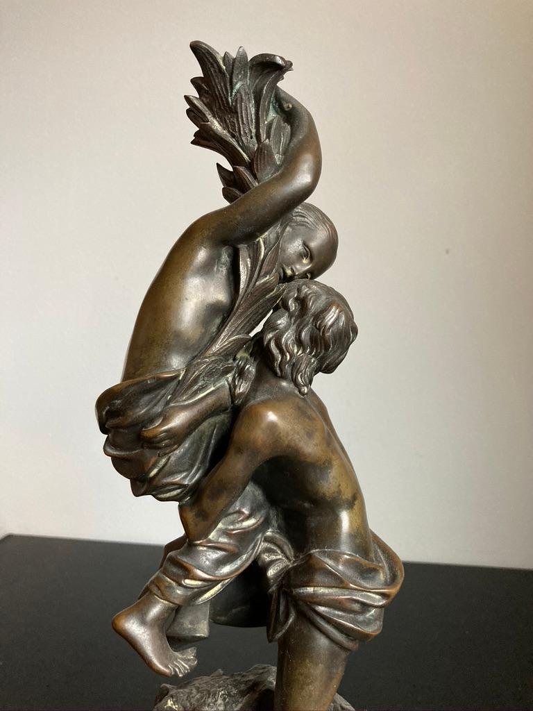 19th Century German Bronze Group on Marble Plinth  For Sale 7