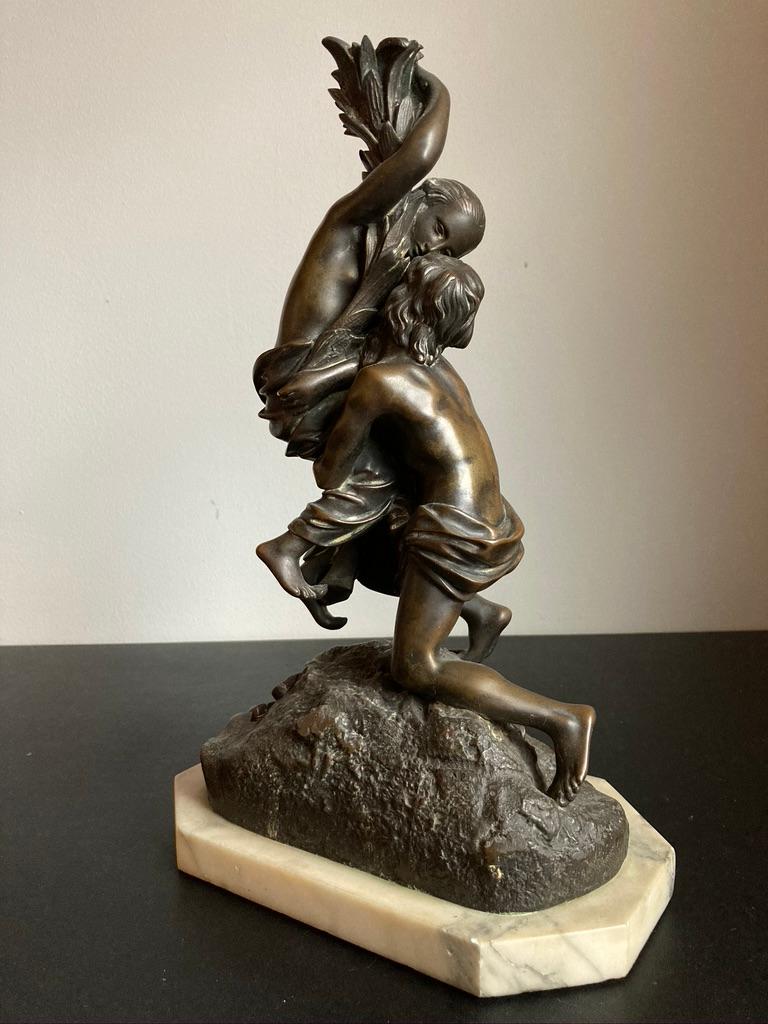 19th Century German Bronze Group on Marble Plinth  For Sale 9