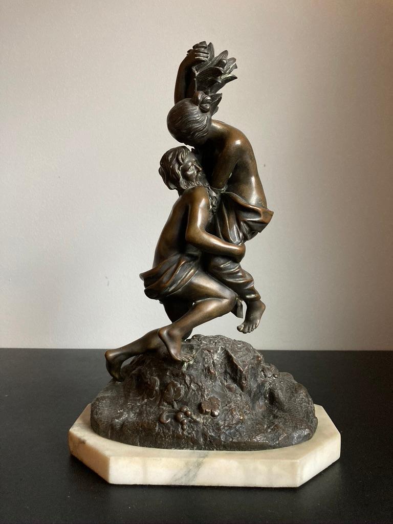 Groupe de bronzes romantiques allemands du 19ème siècle en vente 12