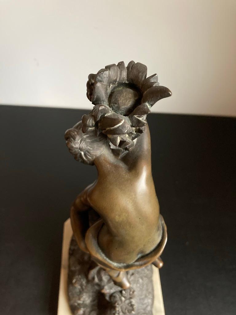 Cast 19th Century German Bronze Group on Marble Plinth  For Sale