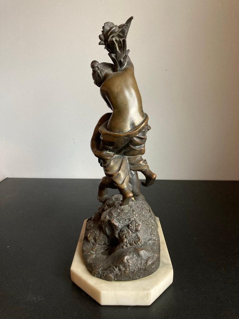 19th Century German Bronze Group on Marble Plinth  For Sale 1