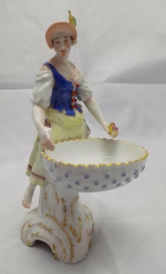 19th Century German Royal Porcelain Manufactory 'KPM' Girl with Basked
