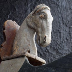19th Century German Self Taught Folk Art Rocking Horse