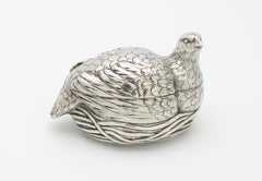 19th Century German Silver Bird-Form Etrog Container